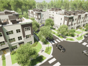 Aurora Townhomes birdseye view